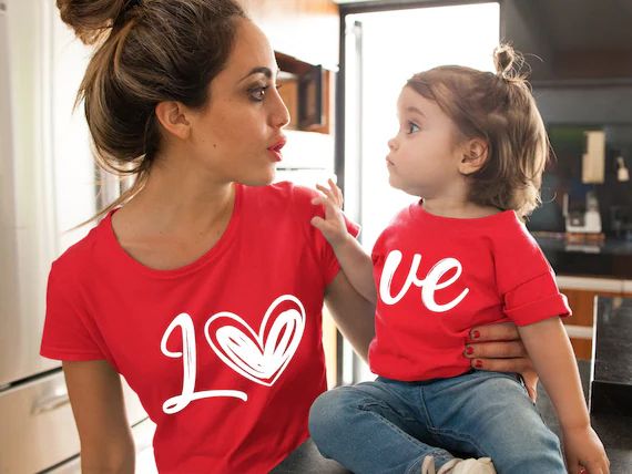 Mommy and me Valentine Shirts, Family Valentines Shirts, Matching Valentine Shirts, Mom Daughter ... | Etsy (US)