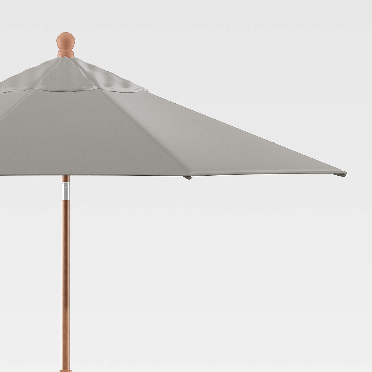 9' Round Sunbrella Sapphire Outdoor Patio Umbrella with Tilt Faux Wood Frame + Reviews | Crate & ... | Crate & Barrel