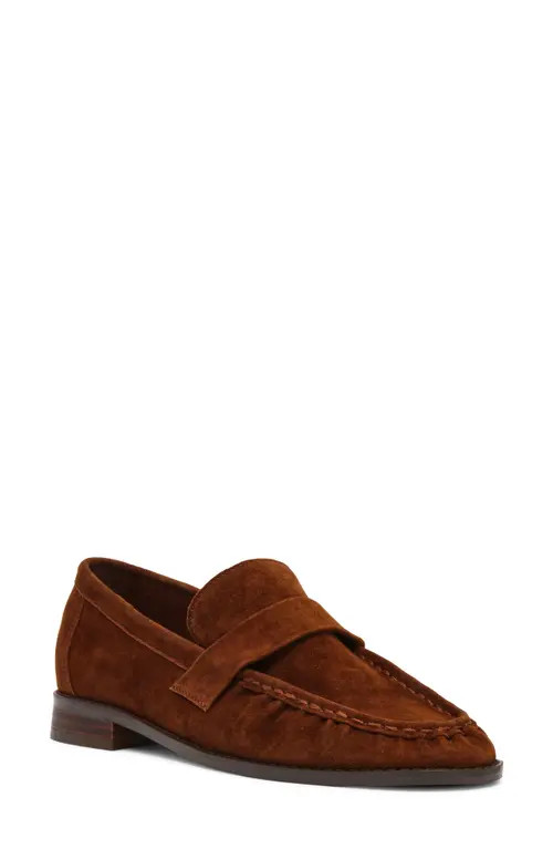 Steve Madden Ronie Leather Loafer in Umber Suede at Nordstrom, Size 8 | Nordstrom