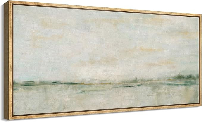 SIGNFORD Extra Large Framed Canvas Print Wall Art Subtle Abstract in Soft Tones Illustrations Mod... | Amazon (US)