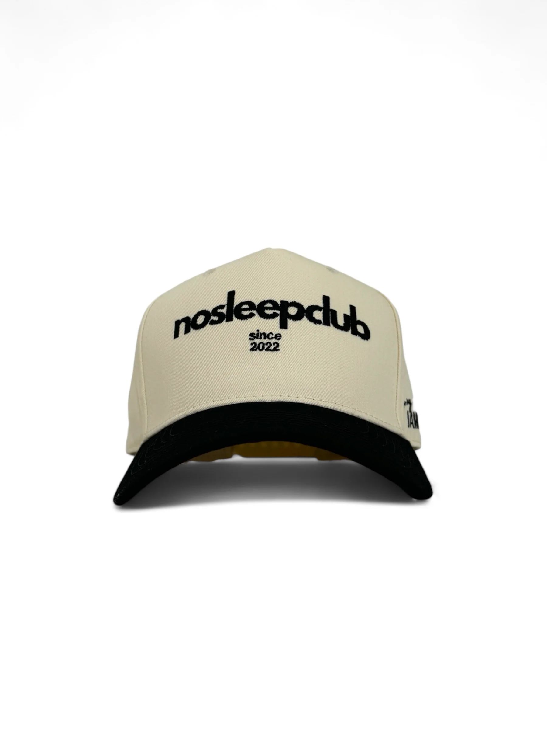 No Sleep Club Hat - Cream and Black | In My Jammers