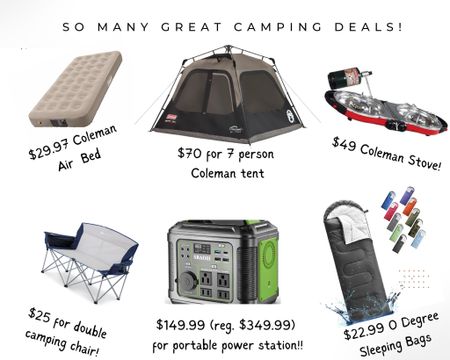 So many great camping deals. #WalmartPartner 

Camping is a great way for families to get out together on a budget and these deals on @Walmart for their Holiday kickoff sale are making it an even more affordable option! We have picked out our favorite camping deals from the sale here. 

#LTKHolidaySale #LTKSeasonal #LTKfamily