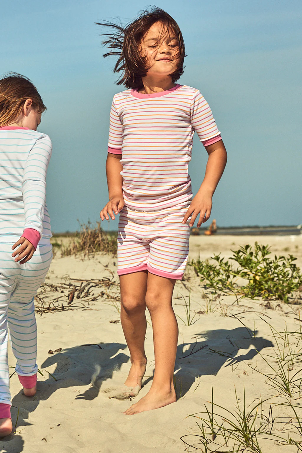 Kids Shorts Set in Sherbet Stripe | Lake Pajamas