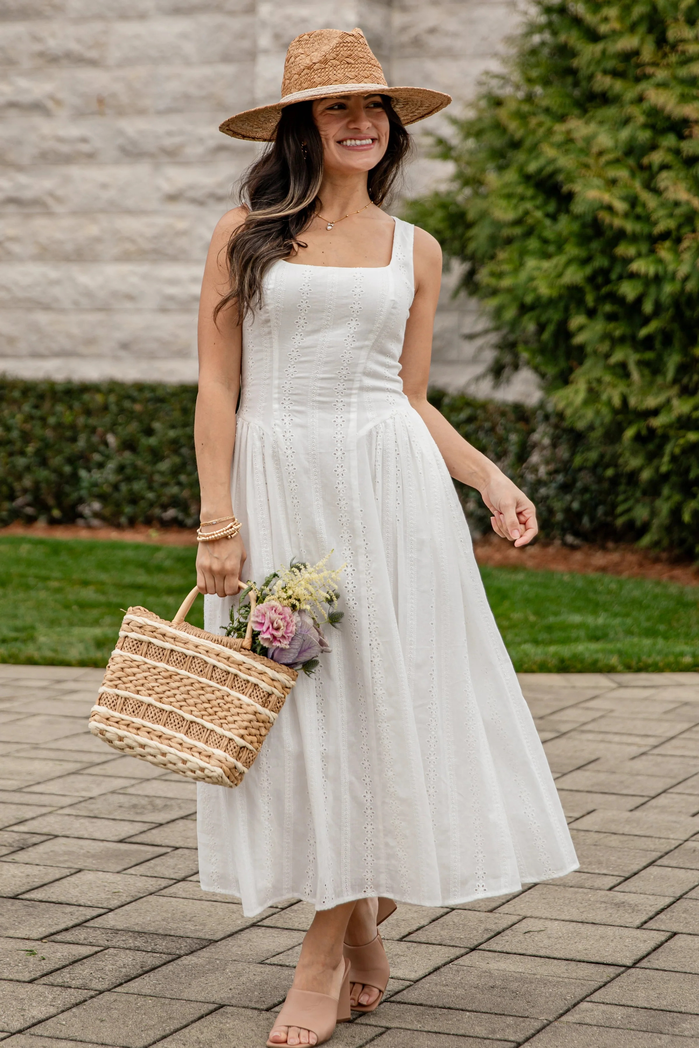 Romance White Eyelet Maxi Dress | Trendy Women's Dress | ShopDressUp | Dress Up