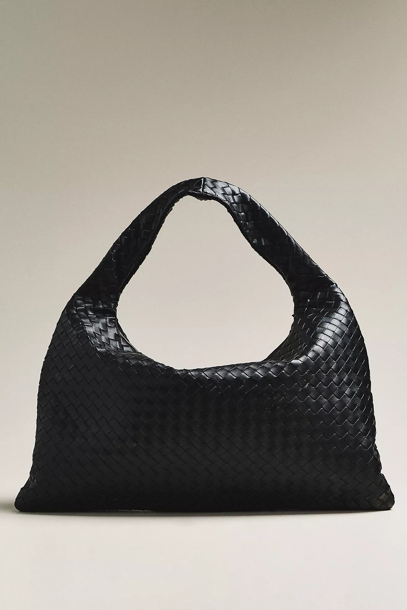 Woven Faux Leather Oversized Slouchy Tote | Anthropologie (US)