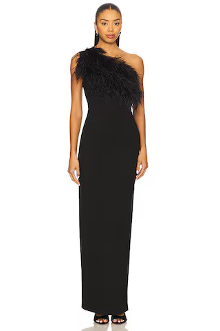SANS FAFF Blair Feather Gown in Black from Revolve.com | Revolve Clothing (Global)