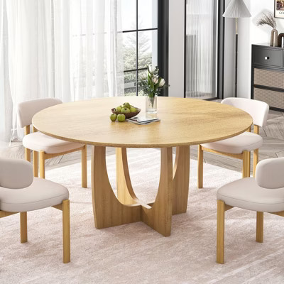 42" Round Dining Table Kitchen Table with Criss Cross Pedestal | Target