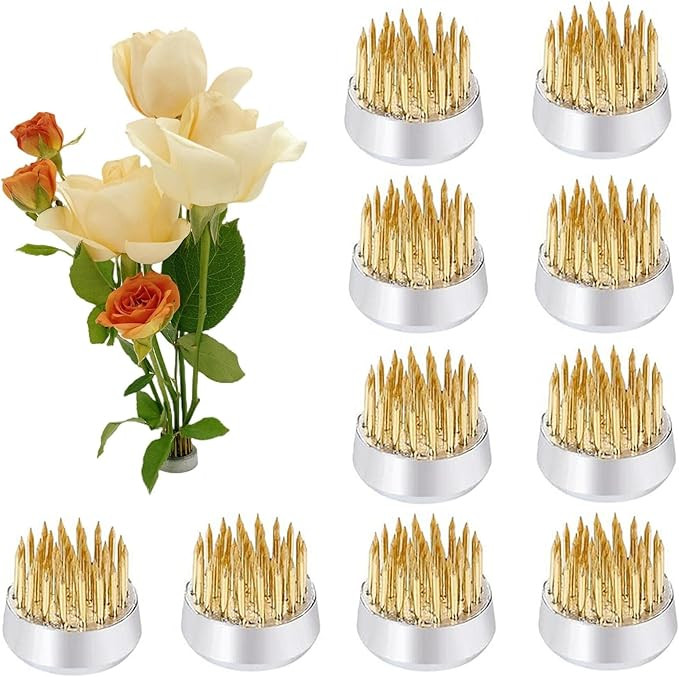 10Pcs Floral Frogs 23mm/0.9inch Round Kenzans Mini Flower Frog Pin Frog Japanese Ikebana Spiky Fr... | Amazon (US)