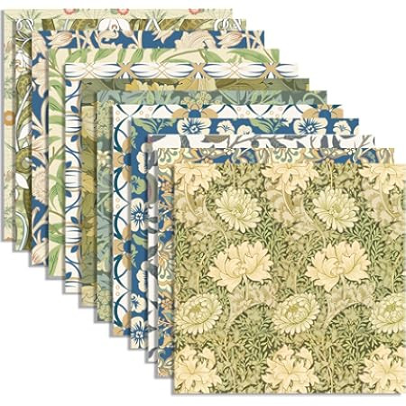 JarThenaAMCS 12 Sheets William Morris Wrapping Paper -Not Roll- Retro Floral Greenery Gift Wrap P... | Amazon (US)