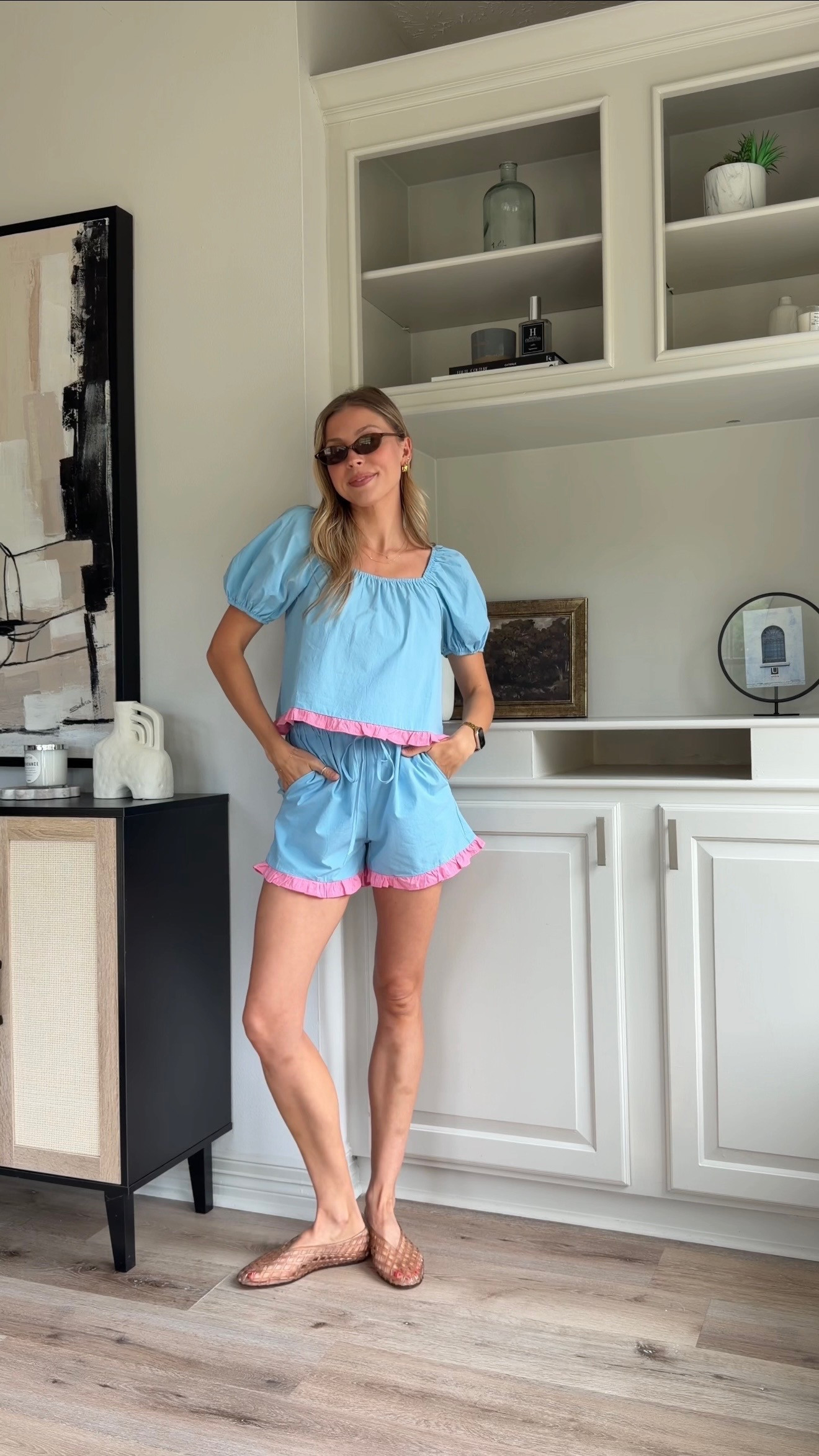Cutest matching set, loveee this color combo for summer! Wearing small  

 #LTKootd #LTKmomlife