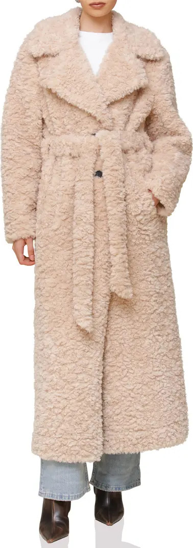 Oversize Faux Shearling Long Coat | Nordstrom