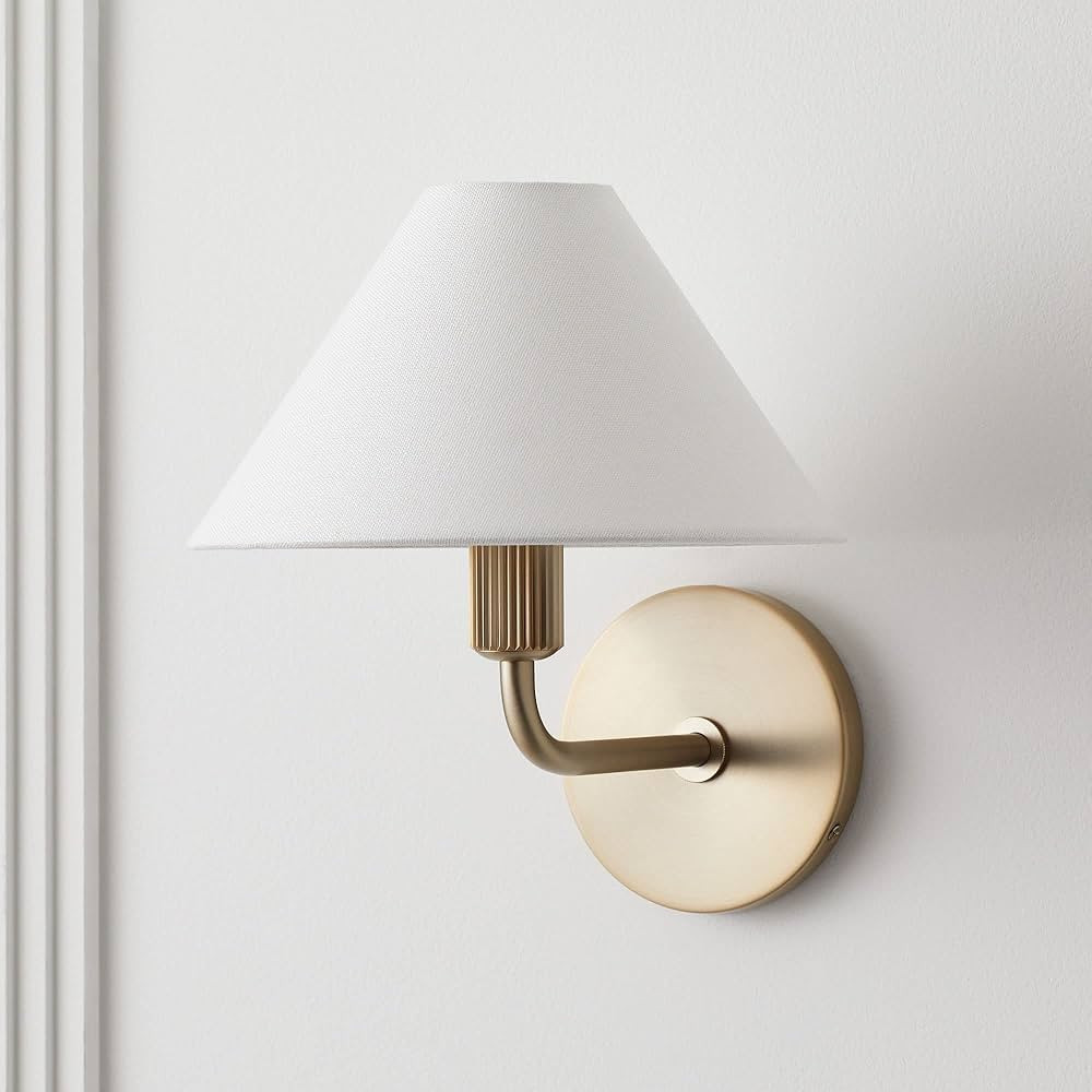 Linen Shade Wall Sconce, Beatrix Sconce (Brass) | Amazon (US)