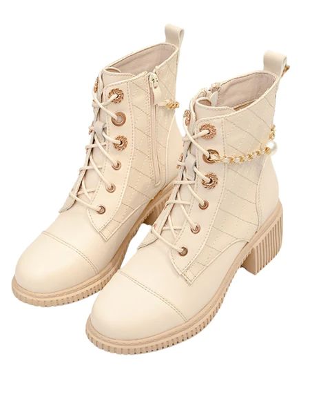 'Taylor' Quilted Platform Lace Up Boots (2 Colors) | Goodnight Macaroon