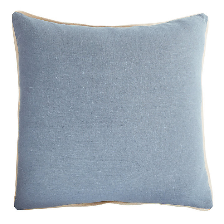 Washed Linen Pillow Cover & Petite Flange Detail with Hidden Zipper | Ballard Designs, Inc.