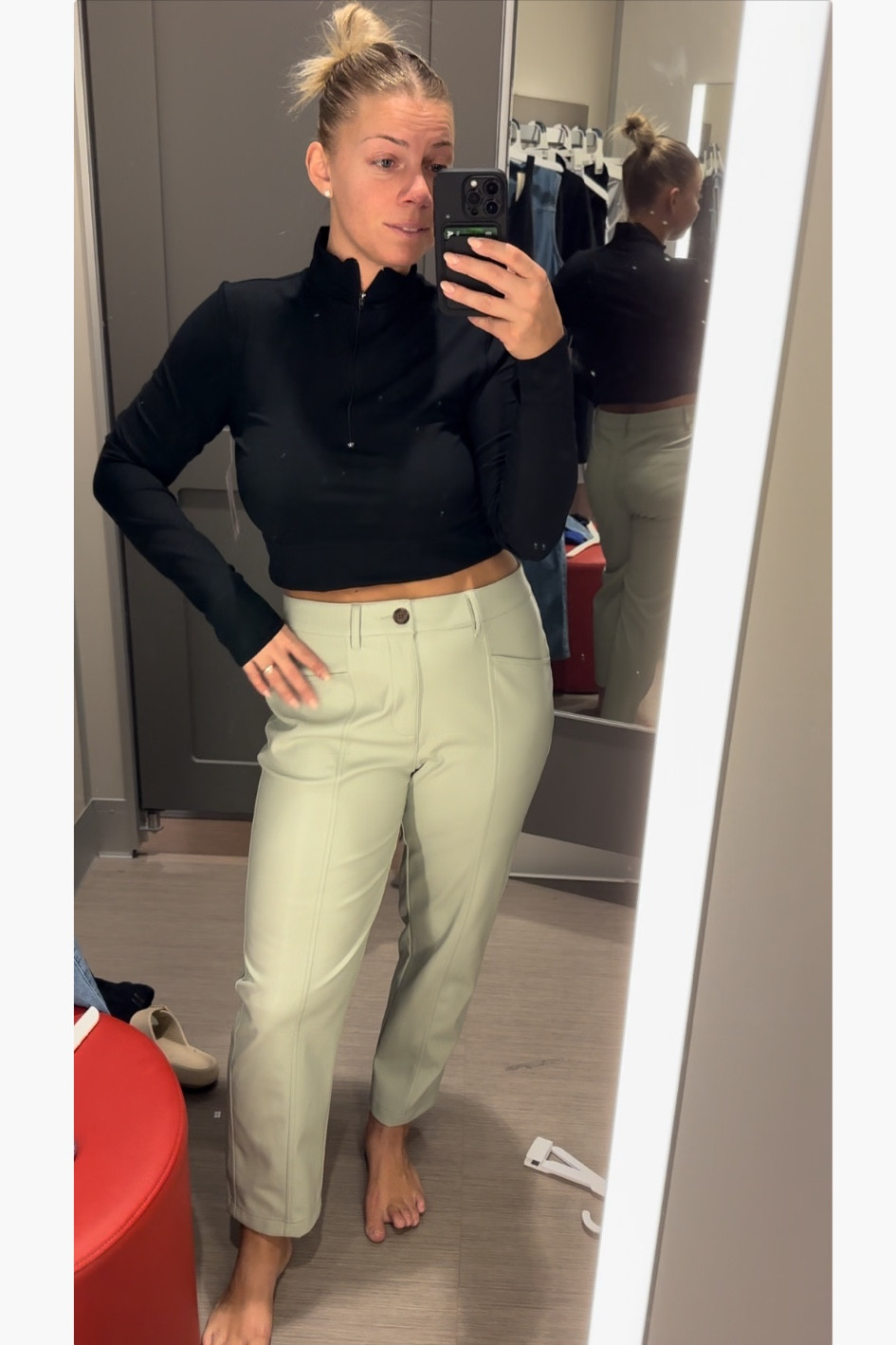 Workout top & showing off the spring leather pants 

#LTKstyletip #LTKSeasonal #LTKsalealert