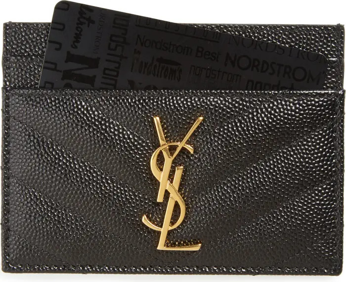 Cassandre Matelassé Leather Card Case | Nordstrom