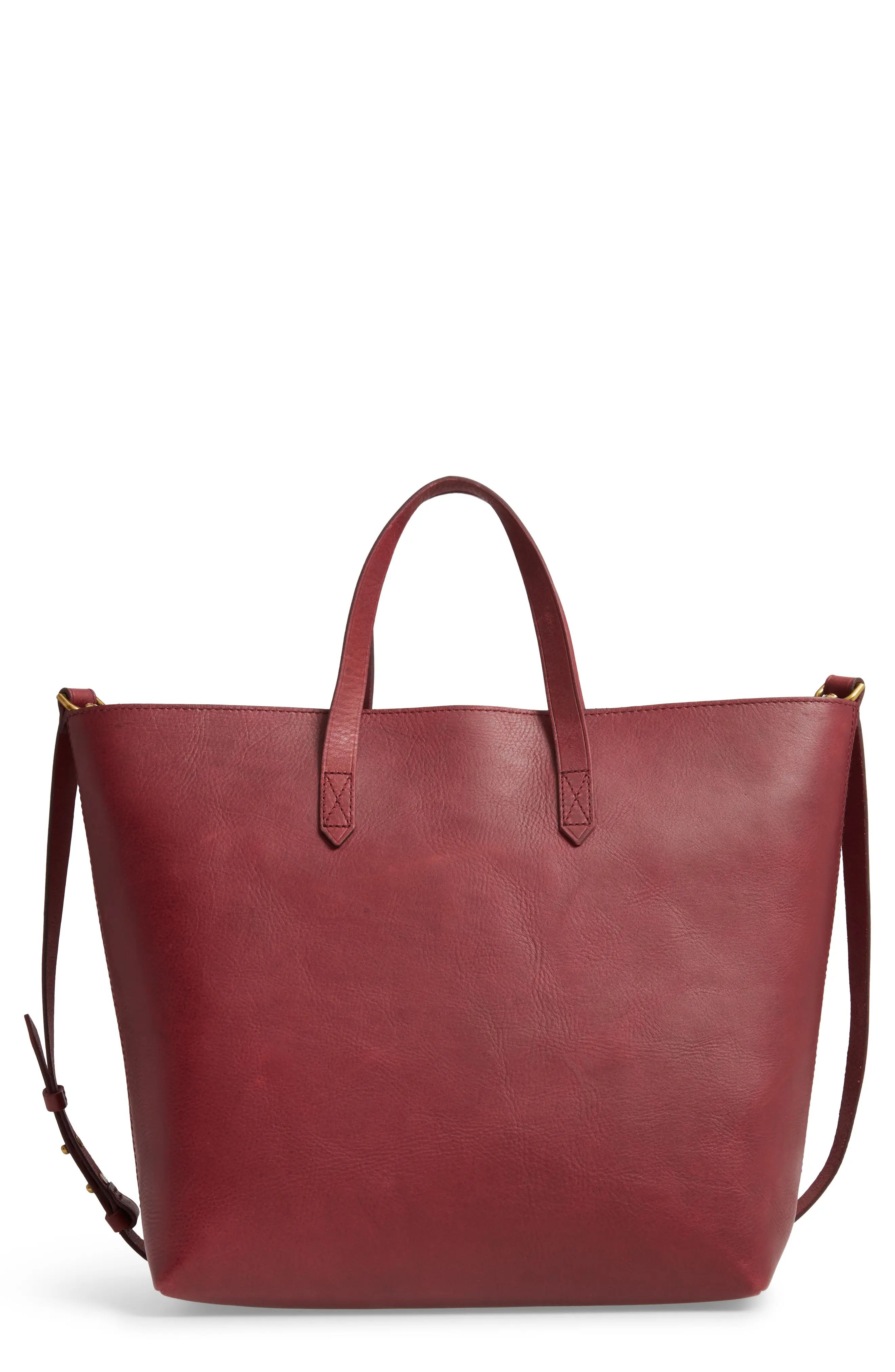 Madewell Zip Top Transport Leather Carryall | Nordstrom