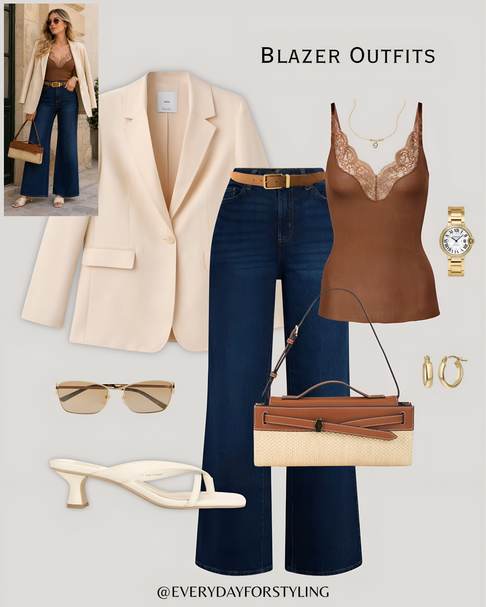 Cream blazer, chocolate lace cami and blue jeans — understated and impossibly elegant 🤎

blazer outfit ideas 2026, how to style a blazer, camel blazer outfit women, black blazer styling, blazer and jeans outfit, blazer with midi skirt, dark chocolate blazer look, longline blazer outfit, quiet luxury blazer style, elevated casual blazer, European chic outfits, smart casual women outfits, blazer outfit inspo, oversized blazer styling, blazer and wide leg trousers, old money outfit ideas, chic workwear outfits, designer inspired looks women, effortless elegant style, style inspiration women, everydayforstyling

#BlazerOutfitIdeas, #HowToStyleABlazer, #QuietLuxuryStyle, #OldMoneyOutfits, #ElegantCasualWomen​​​​​​​​​​​​​​​​



#LTKSeasonal #LTKTravel #LTKSaleAlert