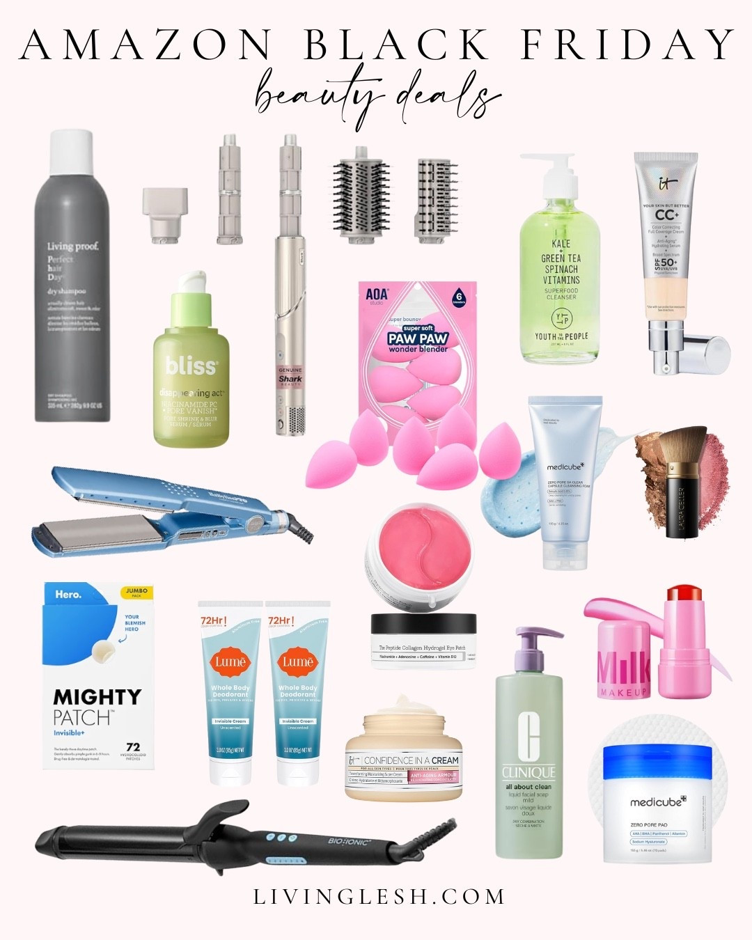 Amazon Black Friday | Black Friday beauty | Hair care | Scalp care | Skin care | Makeup | Hair straightener | Eye gels | Face wash | Shark air wrap | Living proof | It Cosmetics | Mighty patch | Clinique | Medicube | Laura Geller

#LTKGiftGuide #LTKCyberWeek #LTKselfcare
