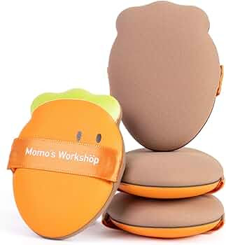 Momo’s Workshop Carrot Makeup Sponge – Dual-Use PU Beauty Sponge with Lychee Leather Handle, ... | Amazon (US)