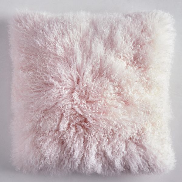 Mongolian Pillow 22" - Blush | Z Gallerie