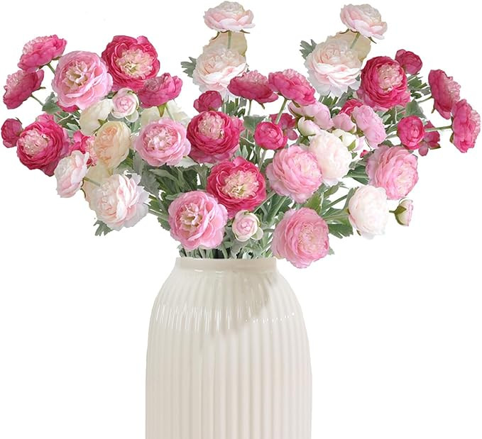 Amazon.com: Molilito Artificial Flowers White Peonies 20pcs 60Heads Bouquet Fake Peonies Artifici... | Amazon (US)