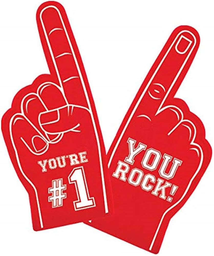 Valentine Foam Finger Favors Multi-Pack Favors - Pack of 12 (5"x2") - Bold Red Party Decorations ... | Amazon (US)