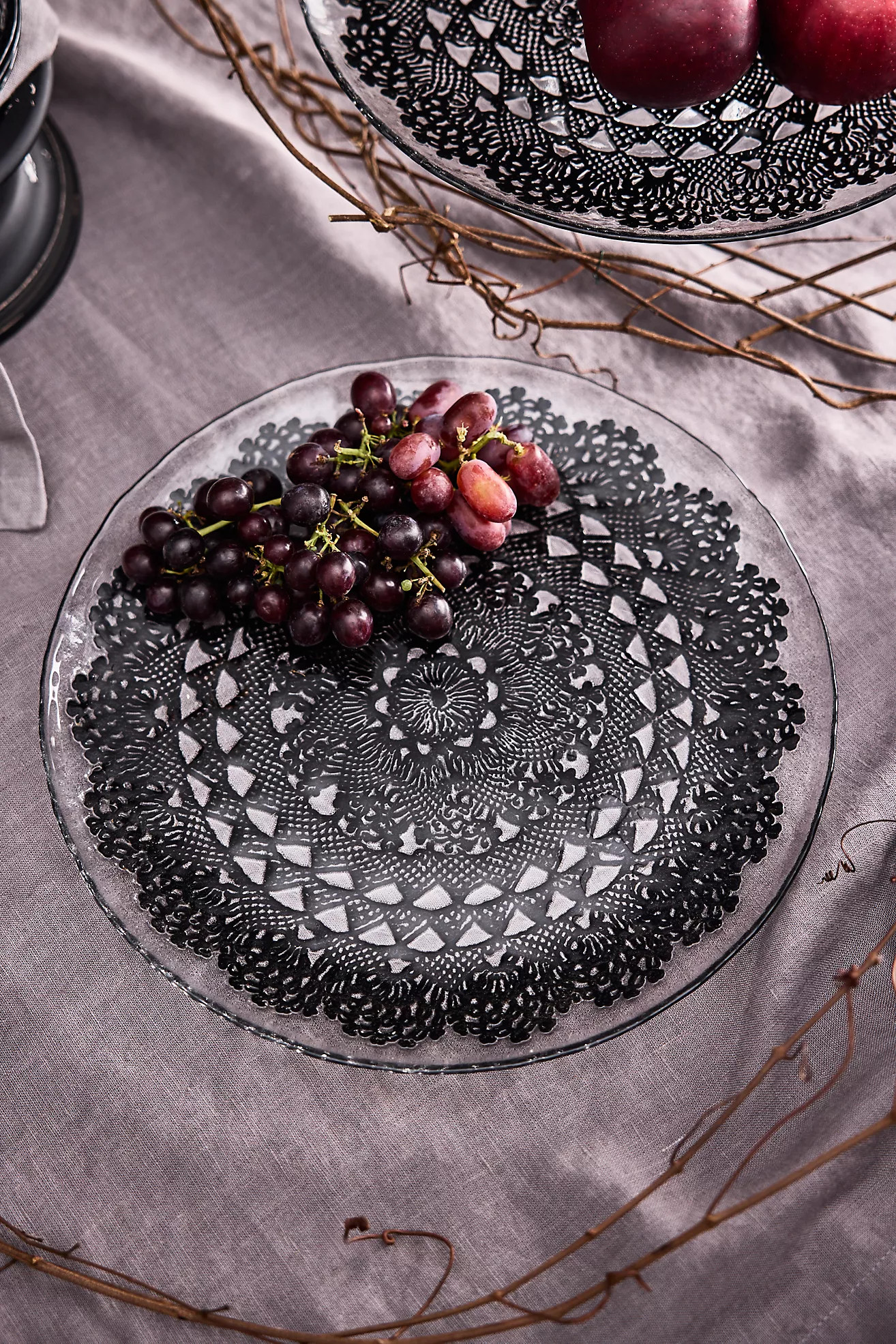 Black Lace Serving Platter | Anthropologie (US)