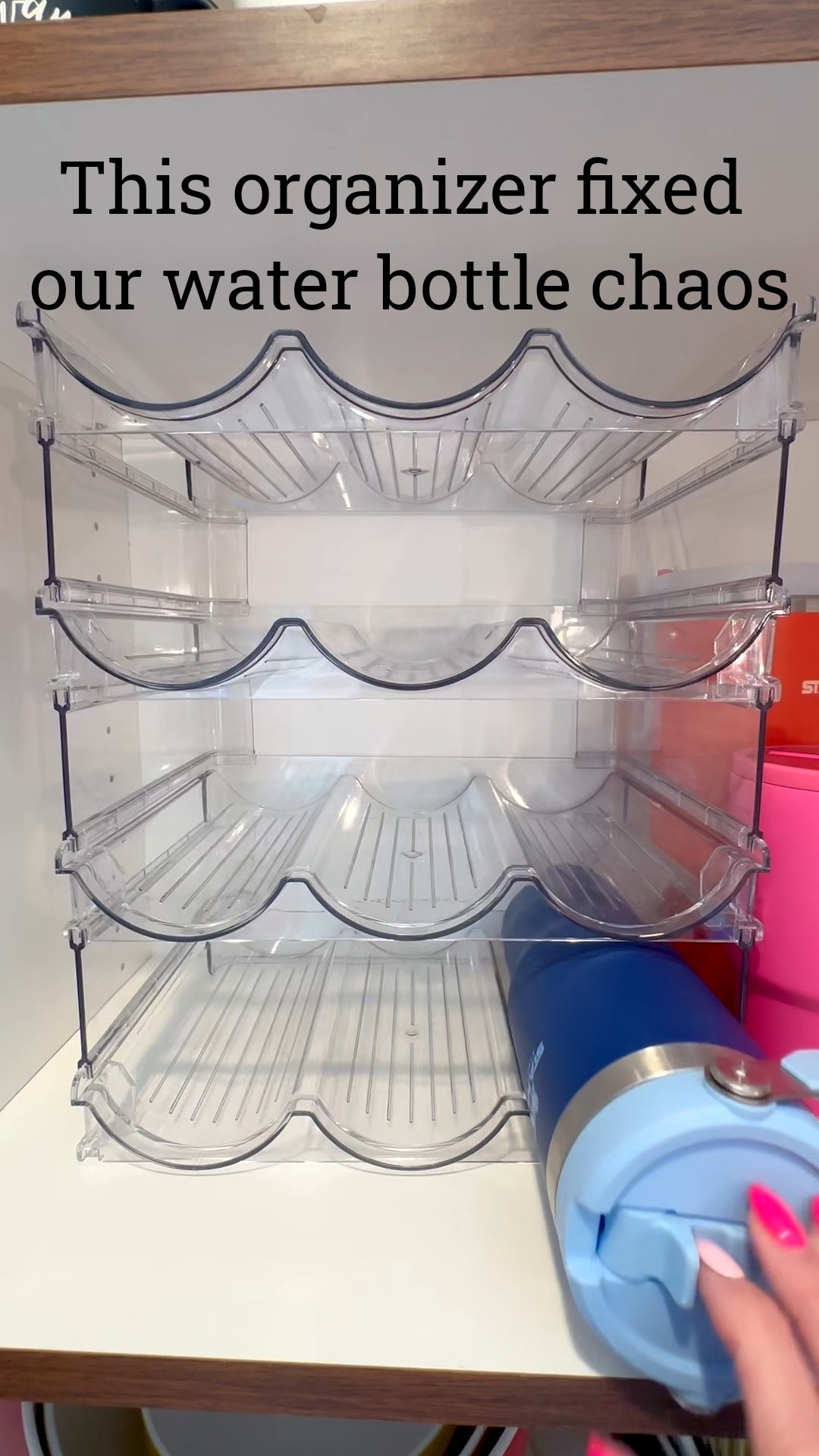 This water bottle organizer is one of those simple things that makes a big difference 💧
Keeps bottles from tipping over and makes cabinets feel so much calmer. Such a satisfying ASMR setup — everything is linked 🤍 #LTKHome
#KitchenOrganization
#PantryOrganization
#AmazonHome
#HomeFinds
#OrganizedHome

#LTKmomlife