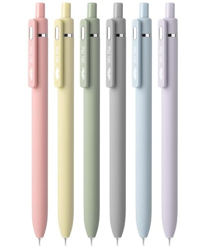 Mr. Pen- Retractable Gel Pens for Journaling, 6 Pack, 0.5 mm Black Ink, Morandi Barrels, Smooth Writing Aesthetic Pens for Women | Amazon (US)