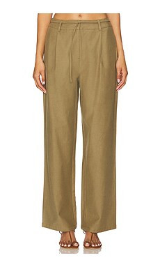 4th & Reckless Tally Trouser in Olive from Revolve.com | Revolve Clothing (Global)