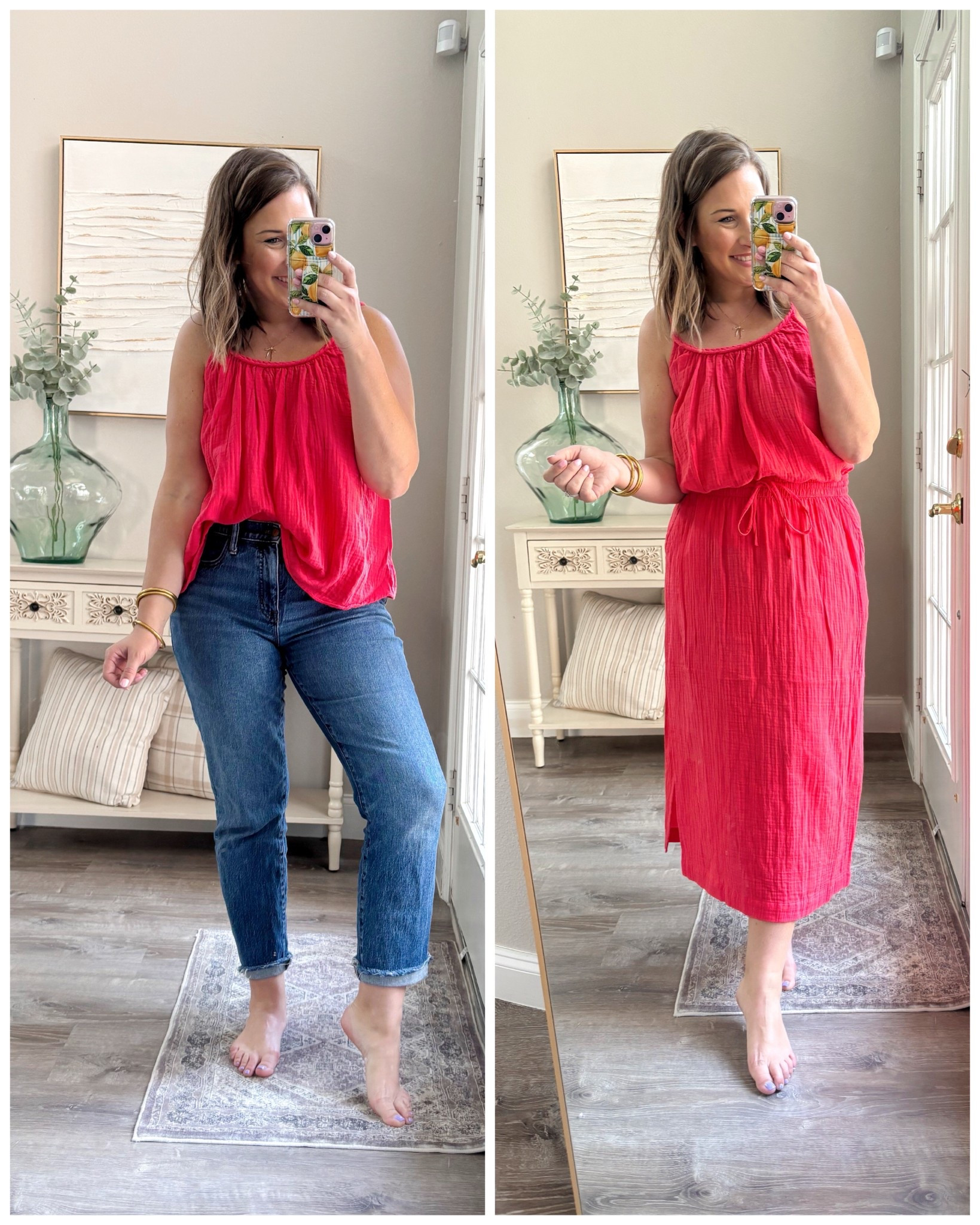 Gauze “set” wear together or as separates! Love the material & braided detail 🩷🎯

Medium in top- tts 
Large in skirt BUT need a medium, stick to your true size 

#LTKStyleTip #LTKTravel #LTKSaleAlert