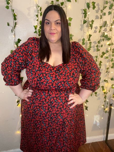 Feeling ready for Valentine’s Day with this beautiful floral dress from Bloomchic. #bloomchic #plussize 

#LTKplussize #LTKfindsunder100