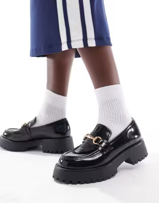 ASOS DESIGN Monster chunky loafers in black | ASOS (Global)