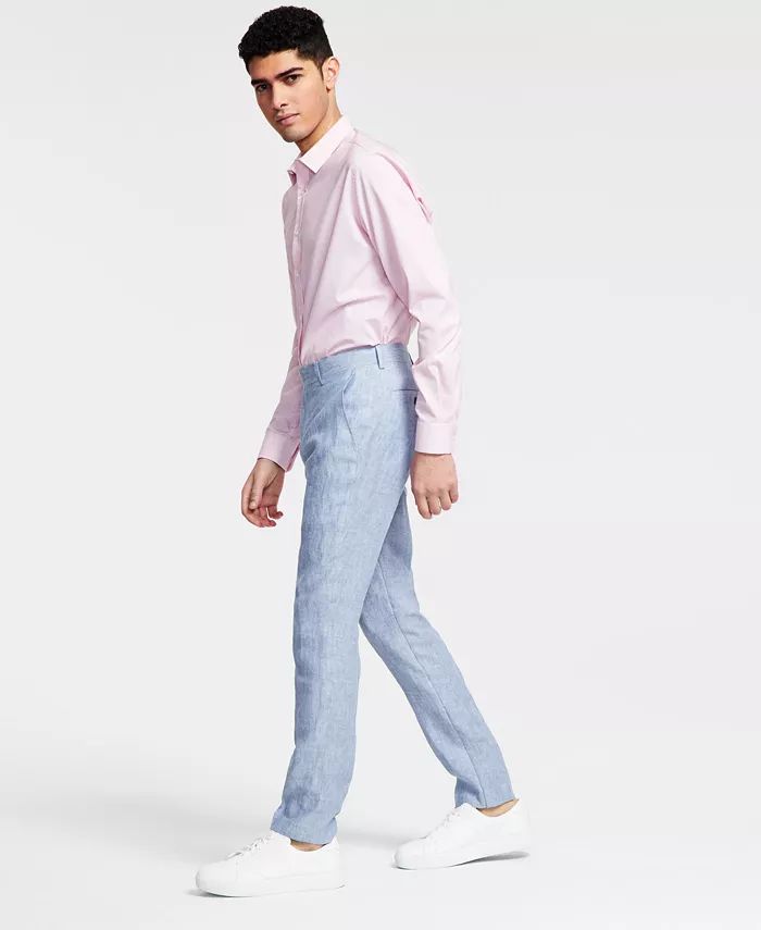 Men's Slim-Fit Linen Suit Pants, Created for Macy's | Macys (US)