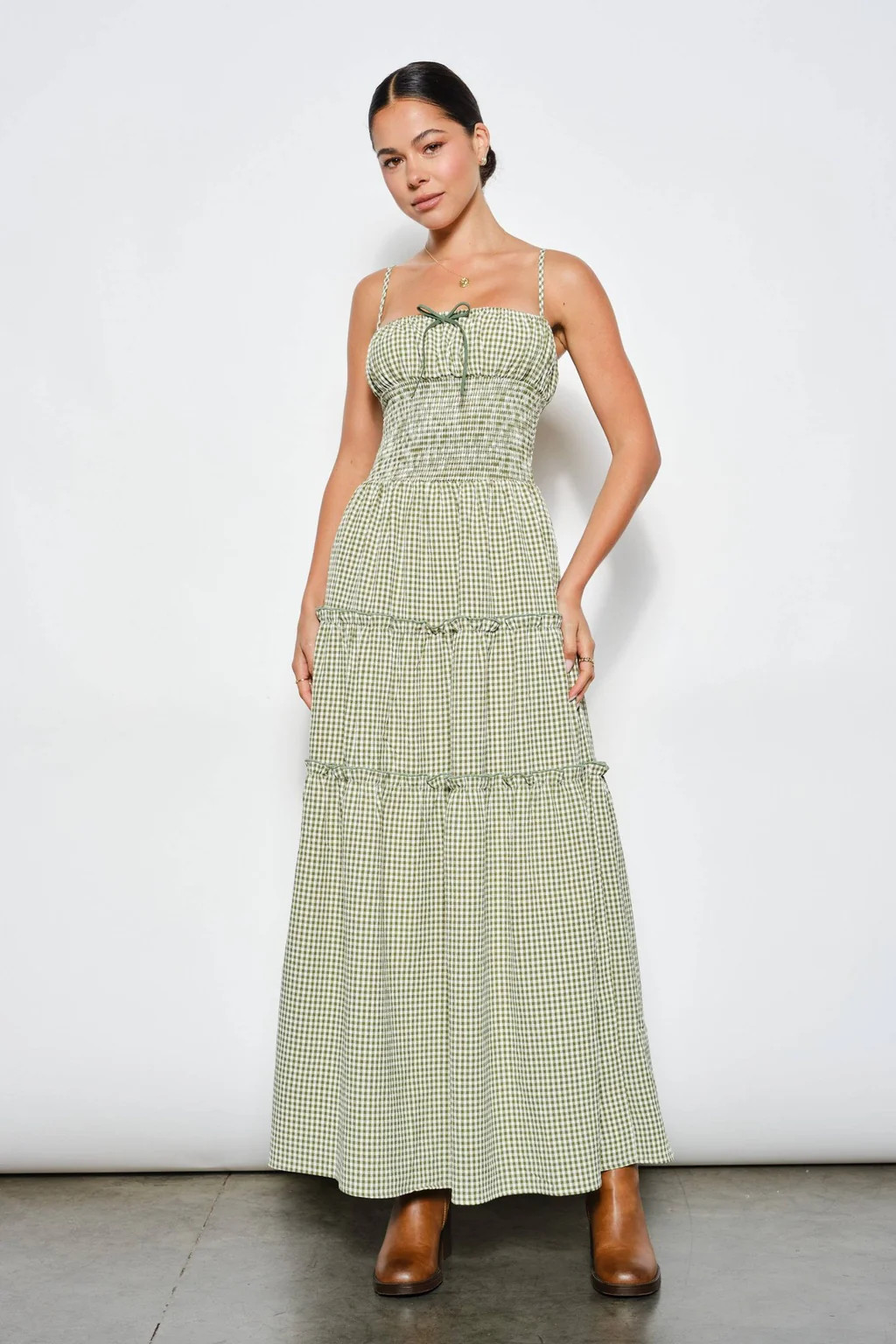The Gigi Gingham Maxi Dress | Ardire Collection