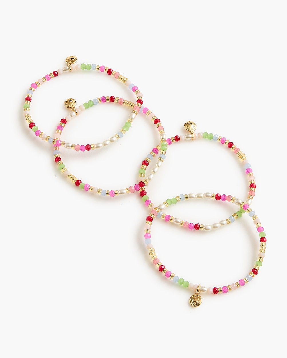 Tiny beaded stretch bracelets pack-of-four | J.Crew Factory