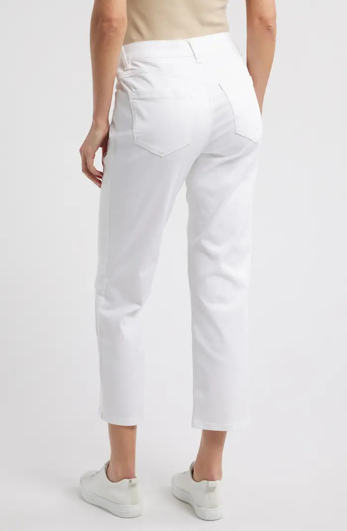 High Waist Straight Leg Stretch Twill Pants | Nordstrom