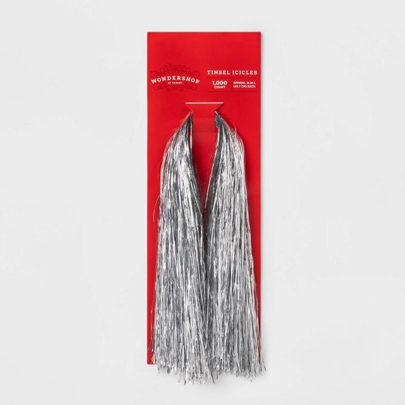 1000ct Icicle Ornament s Silver - Wondershop™ | Target