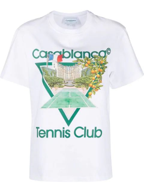 Casablanca Tennis Club Icon T-shirt - Farfetch | Farfetch Global