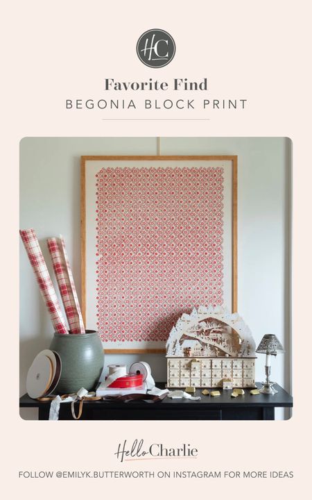This begonia block print from Lindsay Letters is so gorgeous. I love finding pieces like this that will “layer” into a photo gallery on a ledge, hutch or wall. 


#LTKHoliday #LTKstyletip #LTKhome