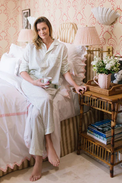 Celadon Spot Pajama Set | Julia Amory