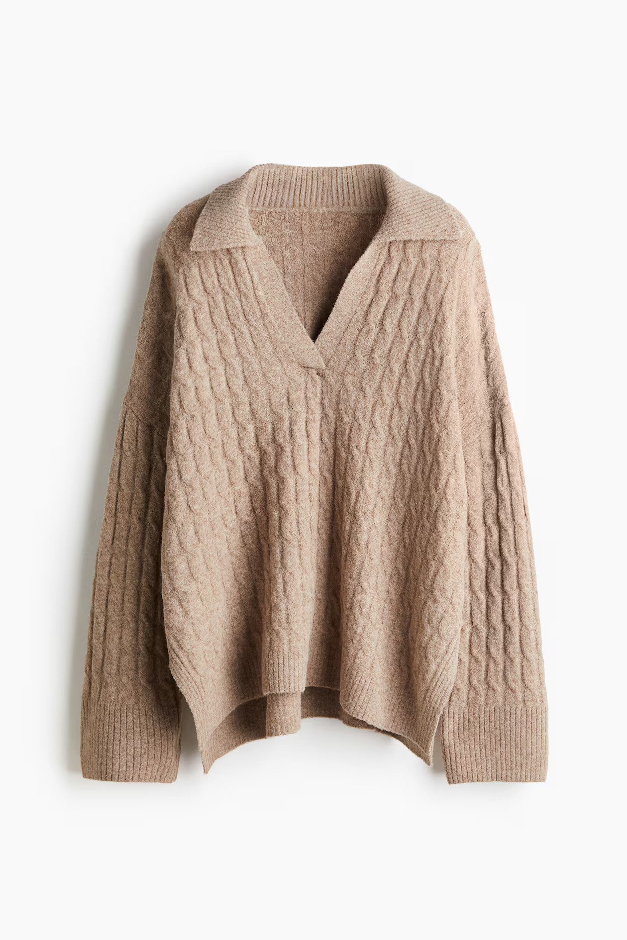 Cable-Knit Polo Sweater | H&M (US + CA)