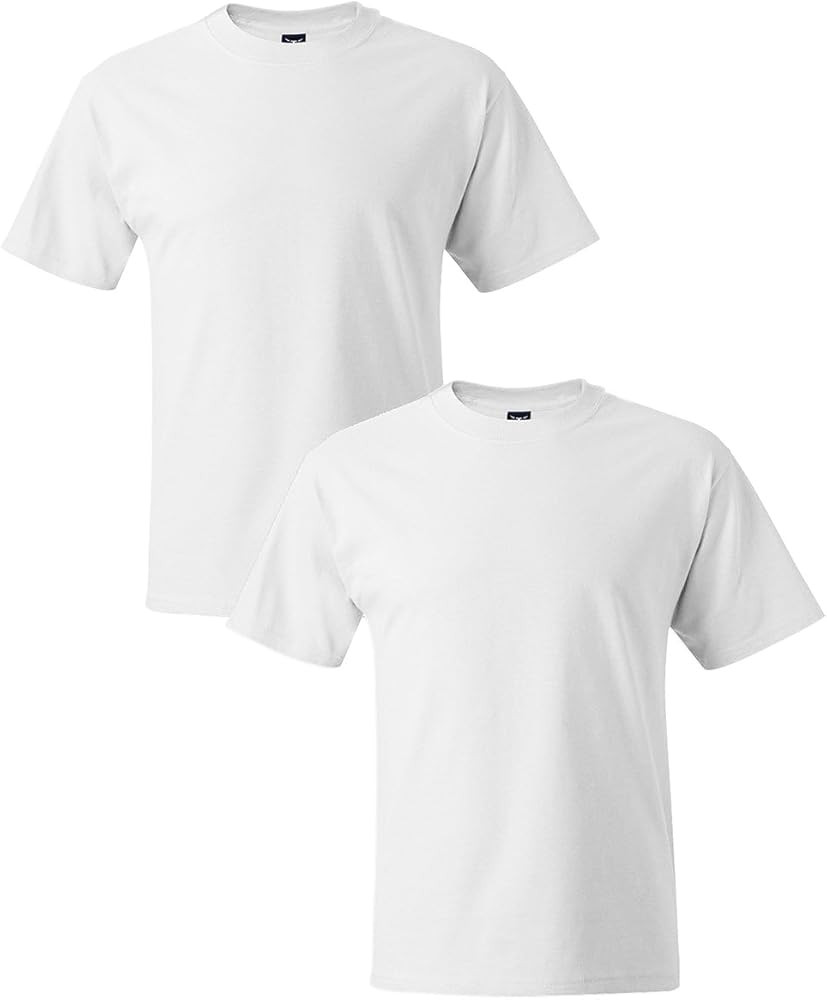 Hanes Men's Unisex Beefy Crewneck Cotton T-Shirt (1 Pack Or 2 Pack) | Amazon (US)