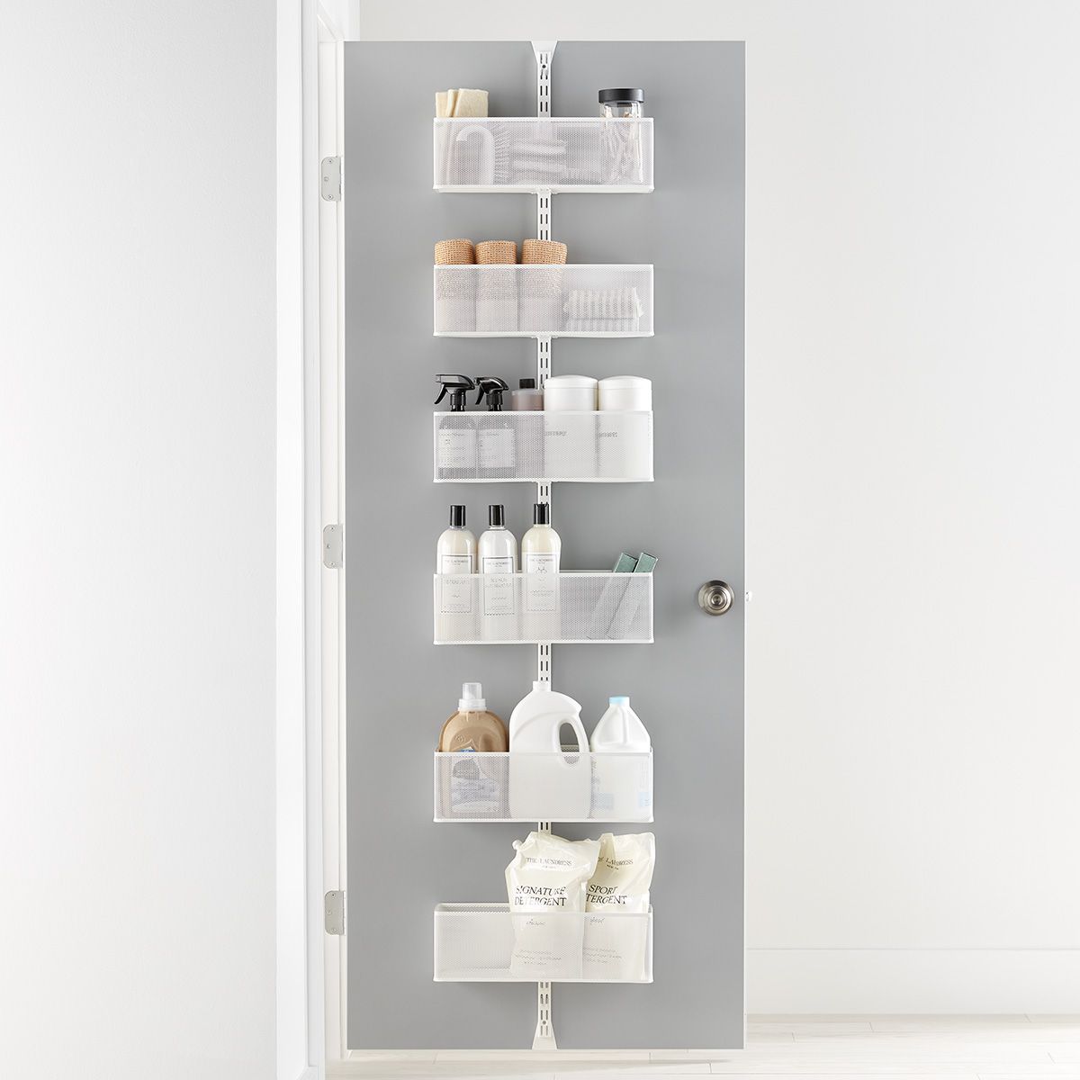 Elfa Utility Large Mesh Over the Door Rack White | The Container Store