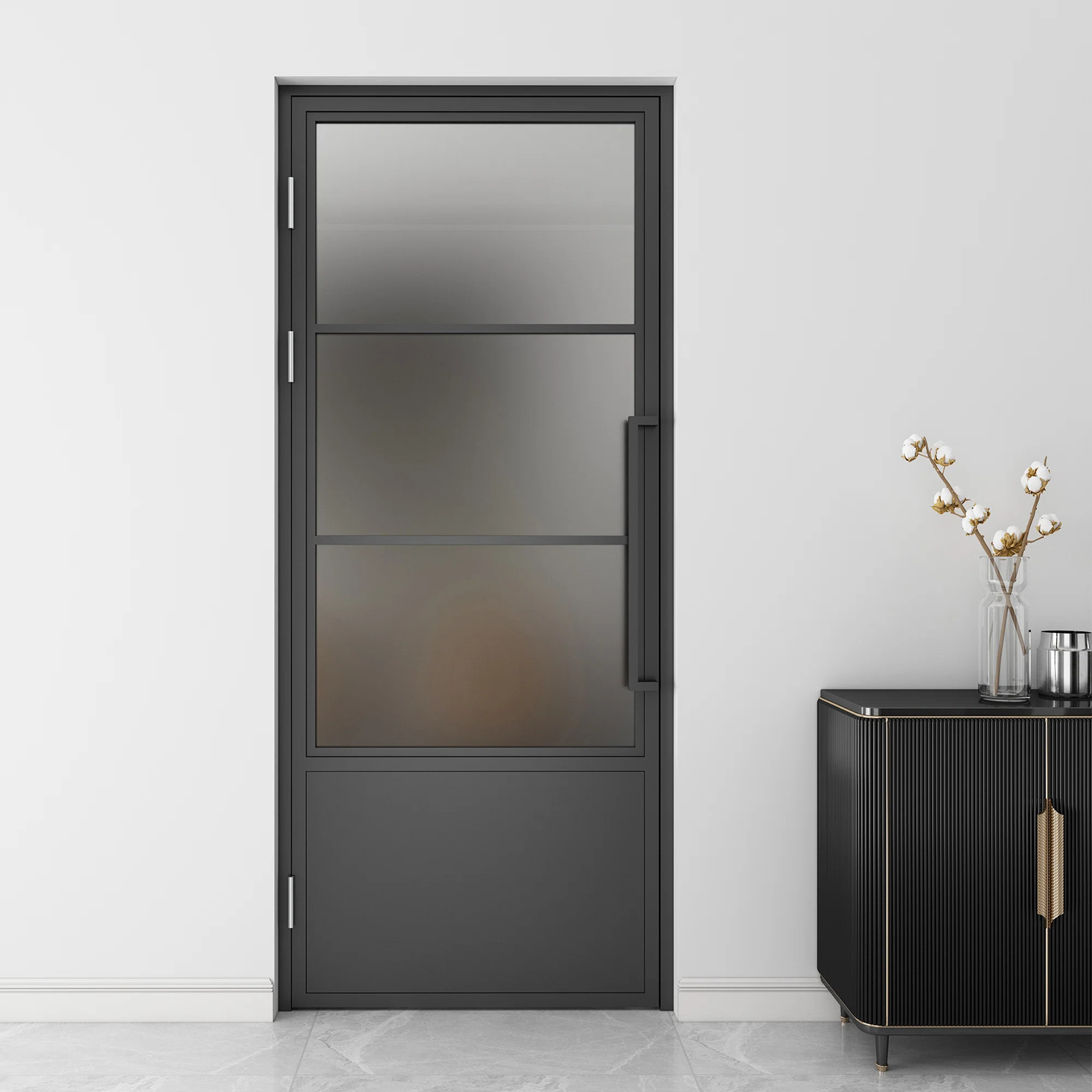 JUBEST Glass and Metal Frame Glass Hollow Swing Door Interior Standard Door & Reviews | Wayfair | Wayfair North America
