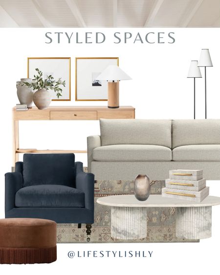 Crate and barrel on sofa stay on space. Get the look to this velvet chair and marble coffee table.

#LTKhome #LTKFind #LTKstyletip