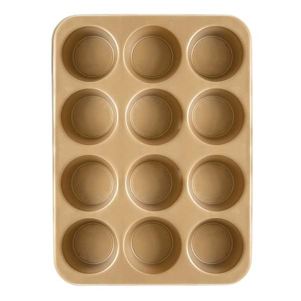 Nordic Ware 12-Cup Gold Muffin Pan | At Home