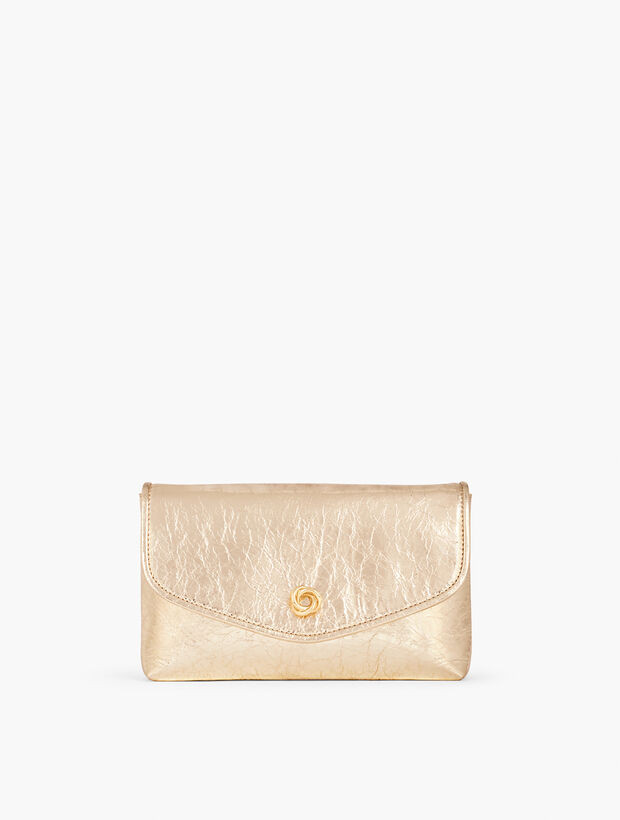 Metallic Leather Clutch | Talbots