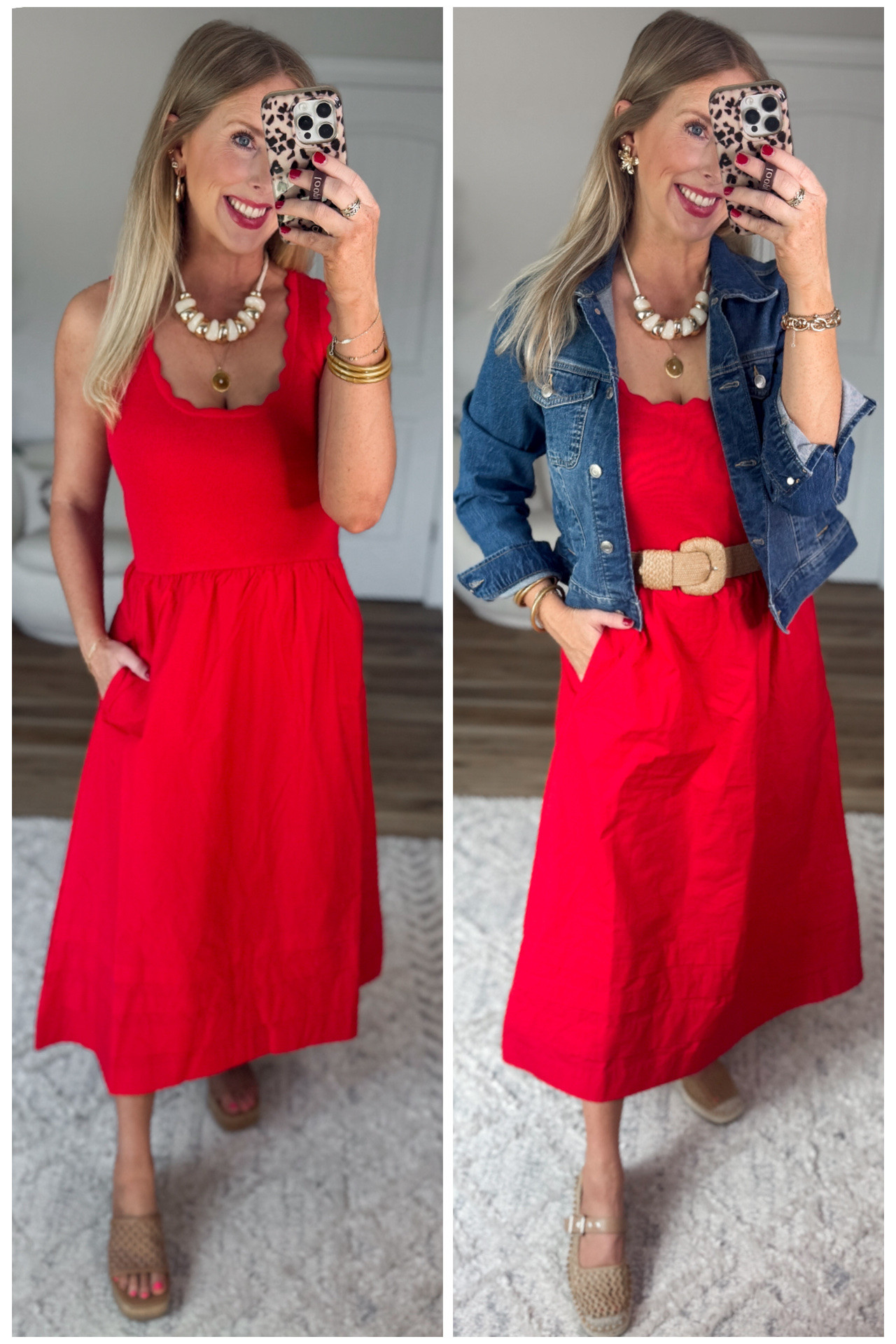 2 ways to style this red midi dress from Walmart! 

#LTKmomlife #LTKootd #LTKWorkwear